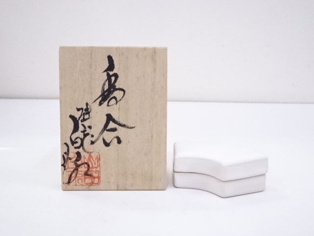 JAPANESE TEA CEREMONY / KOGO(INCENSE CONTAINER) / TOBE WARE / BY HAKUSUI YAMADA